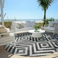 thumbnail image 6 of Addison Rugs Chantille Indoor/Outdoor Transitional Geometric Black Washable Round Rug, 8' x 8', 6 of 6