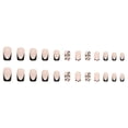 thumbnail image 2 of Fofosbeauty 24pcs Press on Nails, 2024 Fake Nails Short Coffin Tips Design, French Minimalist Love Black, 2 of 9