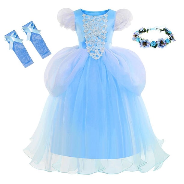 Disfraz de princesa Cenicienta de Disney para niñas, vestido elegante para niñas, ropa para niñas, fiesta de Navidad y Halloween, vestido de cumpleaños para niños zhangyuxiang unisex