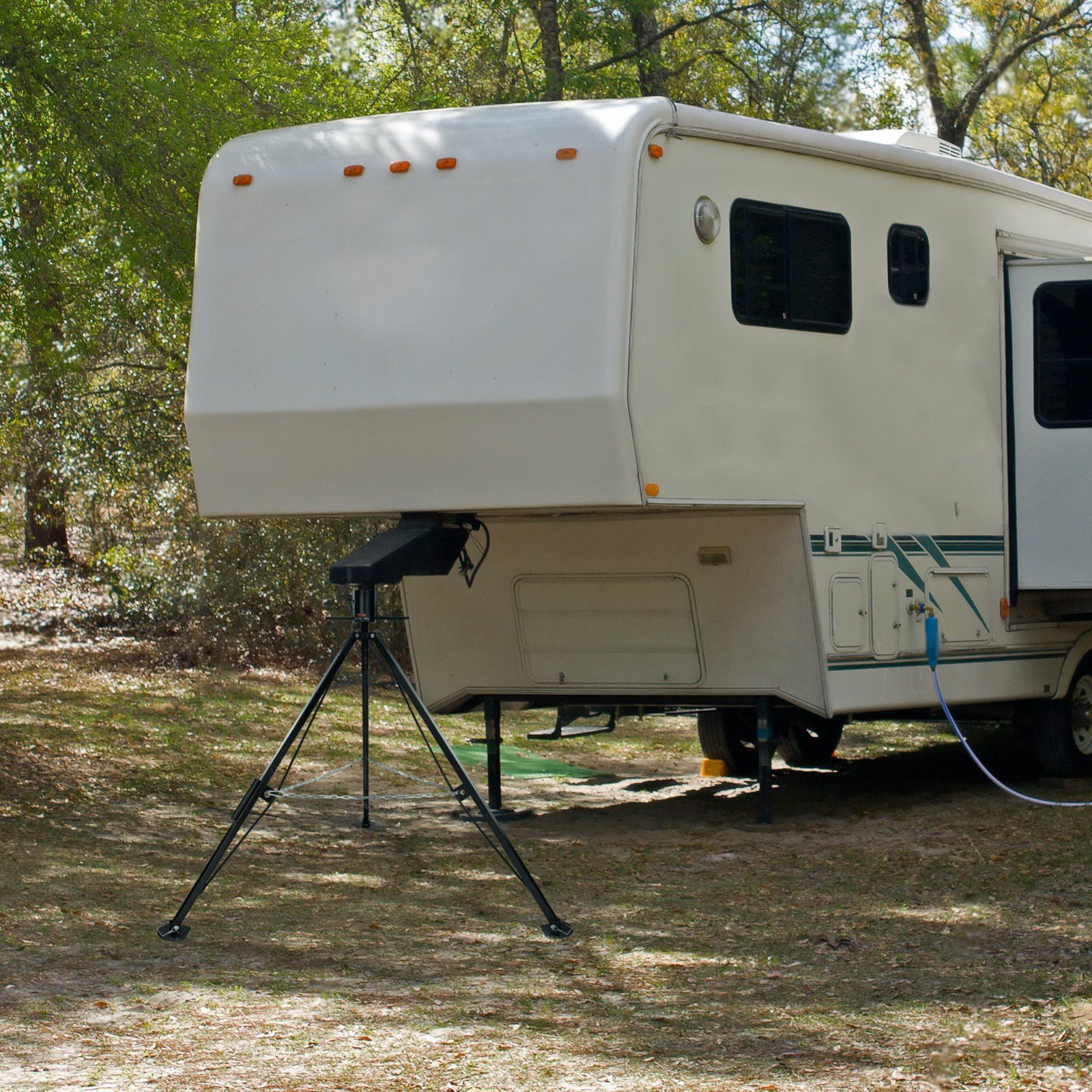 5000 LBS Capacity 5th Wheel Tripod Stabilizer, Adjustable 35"-57" Height, Heavy-Duty RV Trailer Jack for Campers & Gooseneck Trailers
