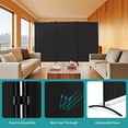 thumbnail image 3 of HomGarden 6FT Folding Room Divider 3 Panels Partition Privacy Screens Water-Resistant for Bedroom Home Office Studio, Black 101"W x 72"H, 3 of 9