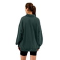 thumbnail image 2 of Amazhiyu Womens Half Zip Pullover Sweatshirts Oversized Long Sleeve Fall Drop Shoulder Sweater with side pockets, 2 of 6