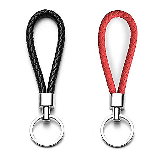 Dobreva Swimwear Leather Chain Ring Strap Rope Car Fob Cord Holder For Silicone Case Keyring Keychain Fit For Mercedes Bmw Cadillac Lexus Ford Toyota Honda Chevrolet Dodge Jaguar Land Smart Key