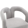 thumbnail image 3 of BISHE Modern Single Swivel Accent Chair, Boucle Fabric Barrel Lounge Chair with Round Back, Comfortable Sofa for Living Room, Bedroom, Office, and Waiting Room, Grey, 3 of 9