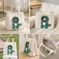 thumbnail image 7 of Paw Peek Bag Pet Carrier Tote Cat Dog Cartoon Canvas Shoulder Bag Colorful Animal Shapes Carrying Bag with Head-Out Design Adjustable Neck Small Dog Cat Carrier for Outdoor Use, B, 7 of 7