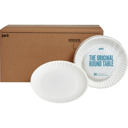 Staples Paper Plates. 9" White 1000/Carton 519346