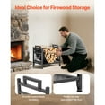 thumbnail image 4 of KFFKFF Indoor Firewood Rack Wood Storage Stand Powder‑Coated Steel 1.5 ft, Black, 4 of 9