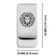 thumbnail image 2 of Stainless Steel Mythical Medusa Head Classic Slim Money Clip Credit Card Holder, 2 of 2