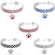 thumbnail image 4 of Collar para mascotas con diamante, elástico ajustable con diamante de cristal y colgante de garra en forma de corazón., 4 of 5