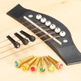 thumbnail image 5 of Uxcell Ebony Acoustic Guitar Bridge Pins Pegs, Guitar Bridge Pins for Folk Brass with Black Spot 6Pack, 5 of 5