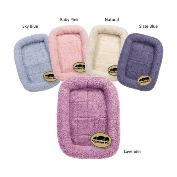 Slumber Pet Sherpa Dog Puppy Crate Bed Natural 23.75 x 16.75 In SMALL