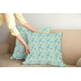 thumbnail image 2 of Ambesonne Lemons Throw Pillow Cover 2 Pack, Piping Hot Lemon Tea, 18", Pale Blue Cream Teal, 2 of 5