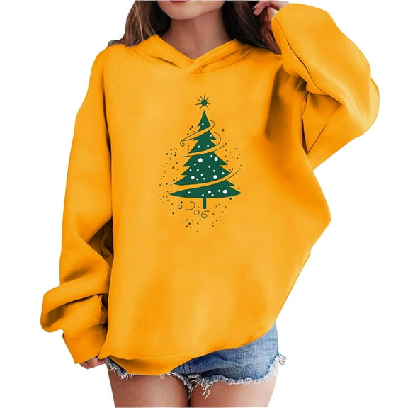 Jgppe Hoodies for Boys Girls Print Casual Sport Sweatshirts Loose Long Sleeve Pullover Tops Christmas 3-14 Years