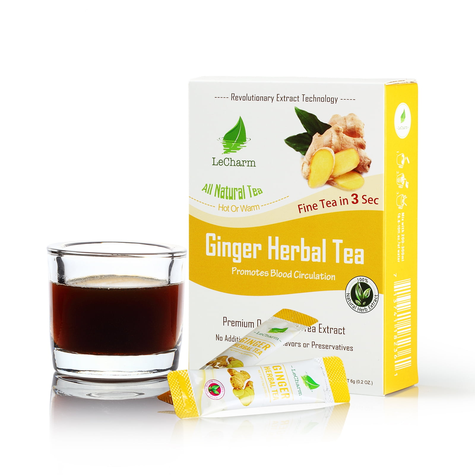 LeCharm Ginger Herbal Black Tea Extract (10 Sachets)