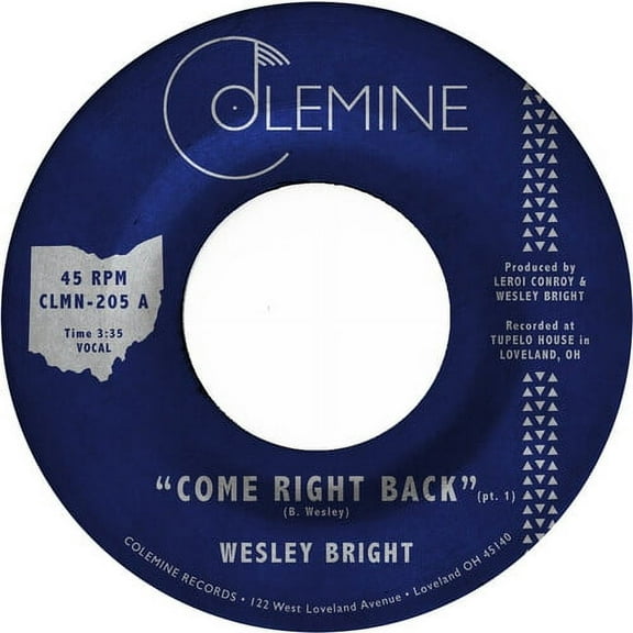Wesley Bright - Come Right Back (Opaque Red) - Music & Performance - Vinyl [7-Inch]