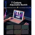 thumbnail image 3 of Funda con teclado ABEIFAN para iPad 9.ª generación 10.2" rosa, 3 of 8