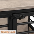 thumbnail image 4 of Small Dog Crate Cage Living Room Side End Table, Gray-Beige, 4 of 6