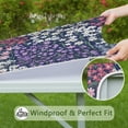 thumbnail image 6 of Pioneer Flower Floral Print Pattern Square Fitted Tablecloth with Elastic Edge,Square Table Cover,Washable Elastic Table Cover for Home Kitchen Party Decor 34"x34", 6 of 6