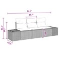 thumbnail image 2 of vidaXL 3 Piece Garden Sofa Set with Cushions Gray Poly Rattan, 2 of 5
