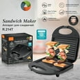 thumbnail image 3 of Roti Tawar VR Bread Baking Machine 750W Metal Material Non Stick Mini Maker Breakfast Sandwich, 3 of 3