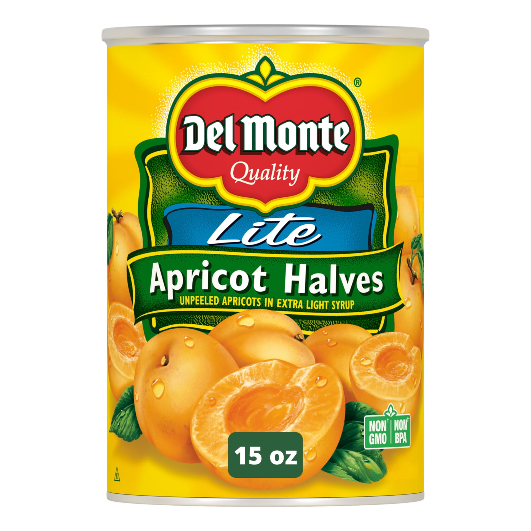 Del Monte, Canned Apricot Halves, 15 oz, in Light Syrup - Walmart.com