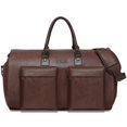 thumbnail image 1 of Bolsa de ropa Modoker convertible de piel impermeable marrón, 1 of 7