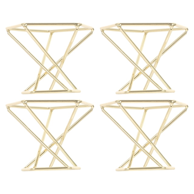 4 Pcs Geometric Air Plant Holder Air Plant Rack Metal Plant Stand Air Plant Display Stand