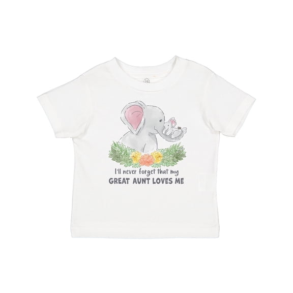 Inktastic I'll Never Forget That My Great Aunt Loves Me Cute Elephants Boys or Girls Baby T-Shirt