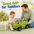 thumbnail image 6 of JoyStone Ride On Push Car for Toddlers, Push Walker Ride On Car with Music, Sounds, Interactive Steering Wheel, Dinosaur Ride On Toy for Boys Girls, Green, 6 of 9