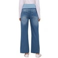 thumbnail image 3 of INSPIRE CHIC Womens Maternity Jeans Ripped Distressed Lace Patchwork Over the Belly Support Pregnancy Denim Pants 2XL Blue, 3 of 6