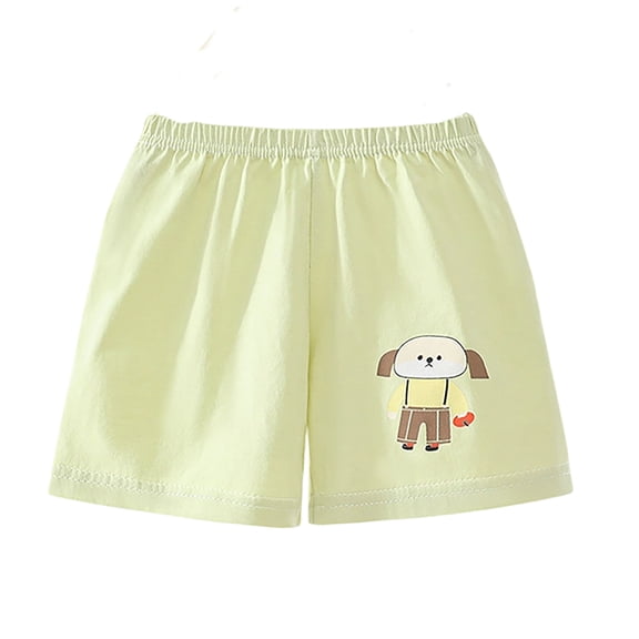 Boys' Pants Loose Fit Soft Lightweight Cartoon Print Elastic Shorts Breathable Casual Wear 2-3 Years
