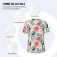 thumbnail image 4 of Balery Roses and Butterflies Baseball Jersey for Men Casual Button Down Shirts Short Sleeve Active Team Sports Uniform-4X-Large, 4 of 9