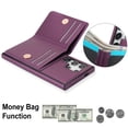 thumbnail image 2 of Allytechgroup Wallet Case Cover for Samsung Galaxy S25 Ultra, with Ring Holder Cards Slots Premium PU Leather TPU Back Cover Shockproof RFID Blocking Phone Case for Samsung Galaxy S25 Ultra,Deeppurple, 2 of 7