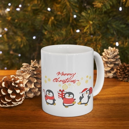 Penguin CH1Ristmas Coffee Mug, H1oliday Ceramic Mug 1oz or 15oz)
