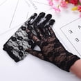 thumbnail image 2 of Gants de Fête pour Femmes, Mitaines en Dentelle, Accessoires de Protection Solaire, Été, Doigts Complets, Mode (Couleur : Blanc) (Couleur : Rouge) Rouge, 2 of 7