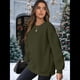 thumbnail image 4 of Sudadera de Gran Tamaño para Mujer, Cuello Redondo, Larga, Jersey de , Ropa de Moda de Otoño con Bolsillo Verde XXL, 4 of 6