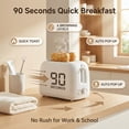 thumbnail image 2 of Asoricing 2-Slice Toaster,6 Shade Settings,Removable Crumb Tray,White Easy for Breakfast, 2 of 9