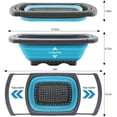 thumbnail image 2 of Collapsible Colander, Blue Silicone Food Strainer, 6-Quart, Dishwasher-Safe by Polerce, 2 of 9