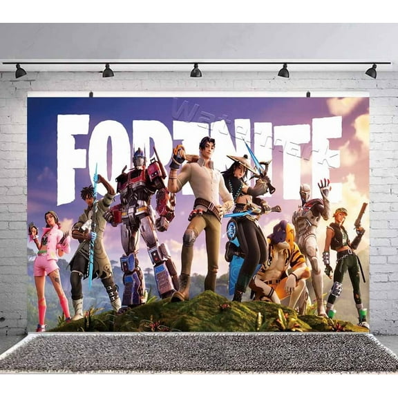 Vedio Game Party Supplies Fortnite Backdrop Battle Royale Poster Background for Photography Kids Party Supplies Banner Birthday Party Decorations