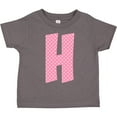 thumbnail image 3 of Inktastic Pink and White Polka Dots Letter H Boys or Girls Toddler T-Shirt, 3 of 5