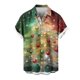 thumbnail image 1 of Mens Manga Corta Botón Abajo Camisas, Cuello de Vuelta Navidad Impresa Blusa, Top de Moda Casual, 1 of 4