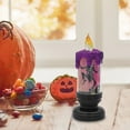 thumbnail image 3 of Halloween Candles Electronic Candle Lights LED Flame Dynamic Effect Battery Powered Pumpkin Engravings Plastic Material for Carnival Desktop Party Home Decoration, 3 of 4