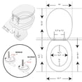 thumbnail image 3 of 18-Inch Black Elongated Toilet Seat With Lion And Lioness Print, 3 of 6