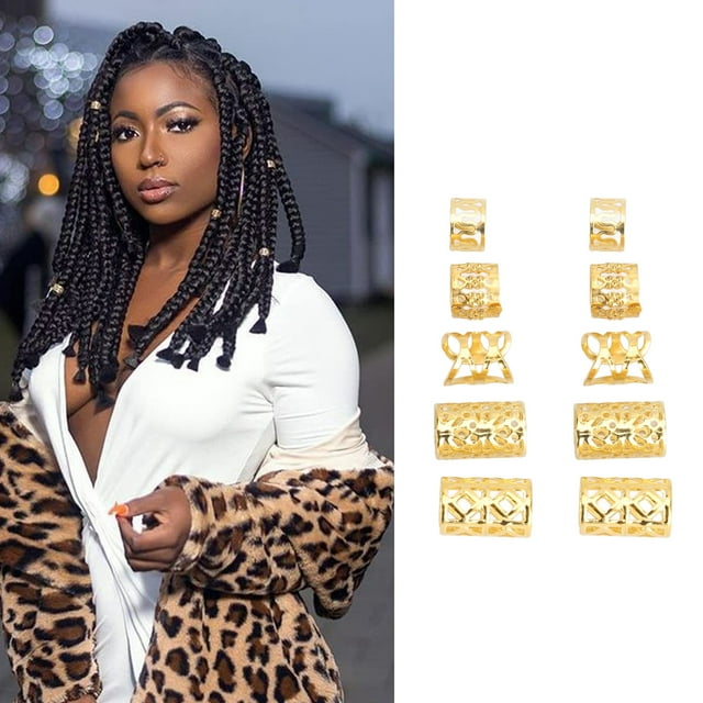 Hair Jewelry Rings, Hair Dreadlocks Beads 200Pcs For Wedding Gold,Silver