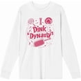 thumbnail image 4 of Pickleball Dink Dynasty Adult White Crew Neck Long Sleeve Tee-Medium, 4 of 6