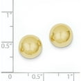 thumbnail image 2 of Primal Gold 14 Karat Yellow Gold 10mm Ball Post Earrings, 2 of 4