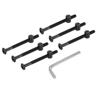 Crib Screws Hardware Kit – 10-Pack M6 Furniture Bolts & Nuts (80mm Hex Socket Head) For Cribs, Bunk Beds, Chairs & Cabinets