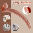 thumbnail image 4 of Shkanla 17.3 Inch Super Long Realistic Dildo, Built in Skeleton Flexible Dildo with Strong Suction Cup, Silicone Huge Big Anal Dildos, Giant Dildos Large Penis Stimulator Sex Toy for Women Men Gay, 4 of 8