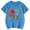 Blue, variant on Tisuna Summer Tops For Child Girls 67 Number Cartoon Print Short Sleeve Crew Neck Shirt Comfortable Loose Kids Toddler Summer Blouse Black Size 3-4 Years
