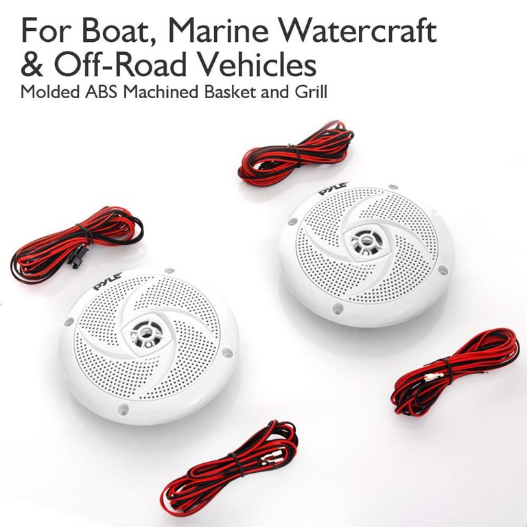 Pyle Waterproof Rated Marine Speakers, Low-Profile Slim Style Speaker Pair, 5.25''-inch (180 Watt) | Best Buy Canada